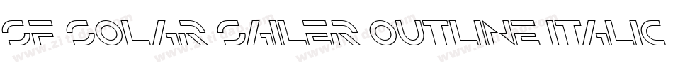 SF Solar Sailer Outline Italic字体转换